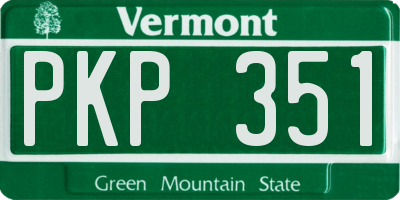 VT license plate PKP351
