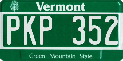 VT license plate PKP352