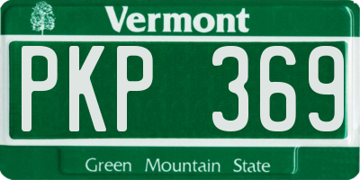 VT license plate PKP369