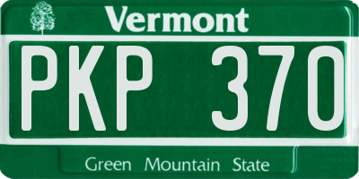 VT license plate PKP370