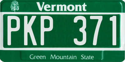 VT license plate PKP371