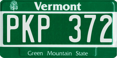 VT license plate PKP372