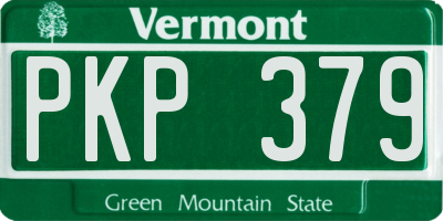 VT license plate PKP379