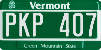 VT license plate PKP407