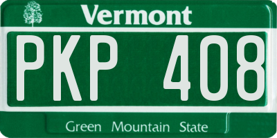 VT license plate PKP408