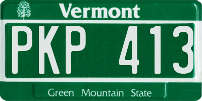 VT license plate PKP413