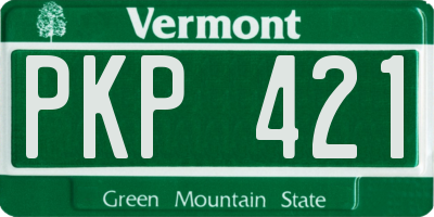 VT license plate PKP421