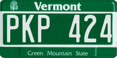 VT license plate PKP424