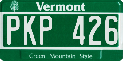 VT license plate PKP426