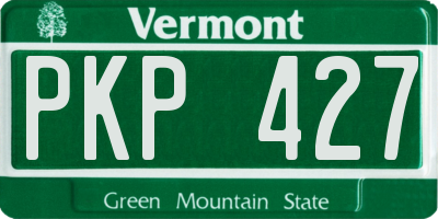 VT license plate PKP427