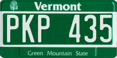 VT license plate PKP435