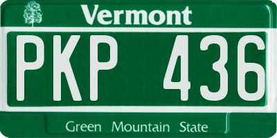 VT license plate PKP436