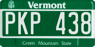 VT license plate PKP438