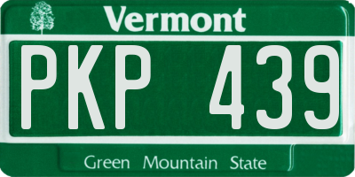 VT license plate PKP439