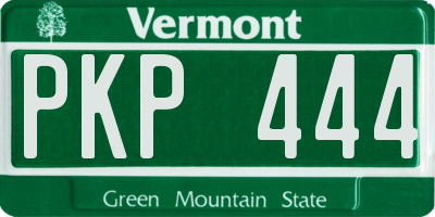 VT license plate PKP444