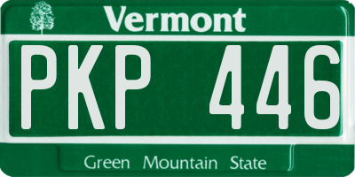 VT license plate PKP446