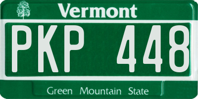 VT license plate PKP448