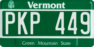 VT license plate PKP449