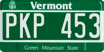 VT license plate PKP453