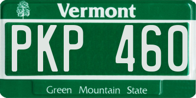 VT license plate PKP460