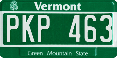 VT license plate PKP463