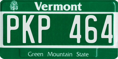 VT license plate PKP464