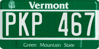 VT license plate PKP467