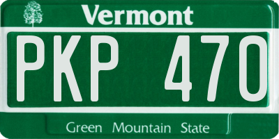 VT license plate PKP470