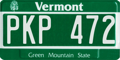 VT license plate PKP472