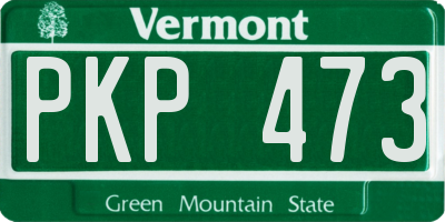 VT license plate PKP473
