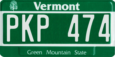 VT license plate PKP474