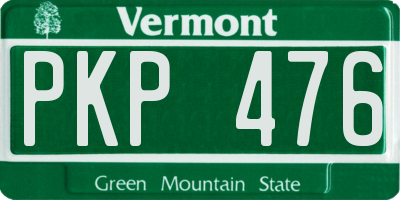 VT license plate PKP476