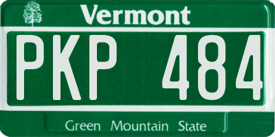 VT license plate PKP484