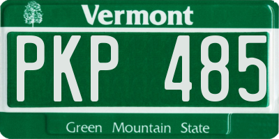 VT license plate PKP485