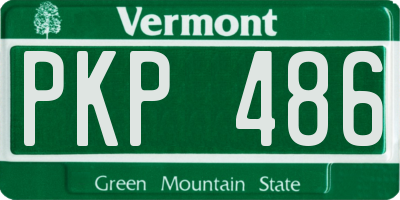 VT license plate PKP486