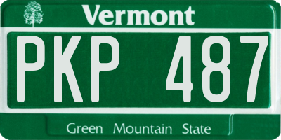VT license plate PKP487
