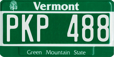 VT license plate PKP488
