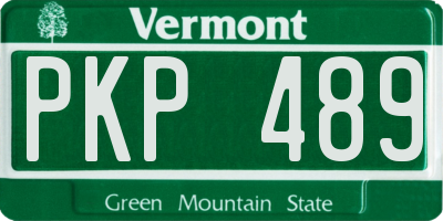 VT license plate PKP489