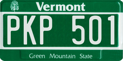 VT license plate PKP501