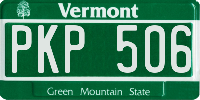 VT license plate PKP506