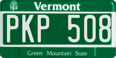 VT license plate PKP508