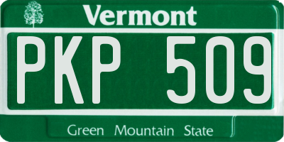 VT license plate PKP509