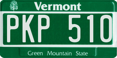 VT license plate PKP510