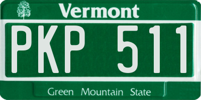 VT license plate PKP511