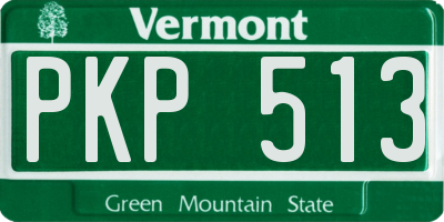 VT license plate PKP513