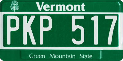 VT license plate PKP517