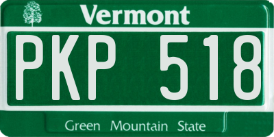 VT license plate PKP518