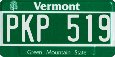 VT license plate PKP519