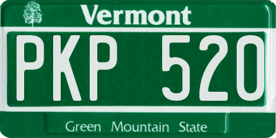 VT license plate PKP520
