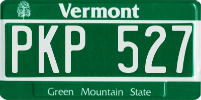 VT license plate PKP527